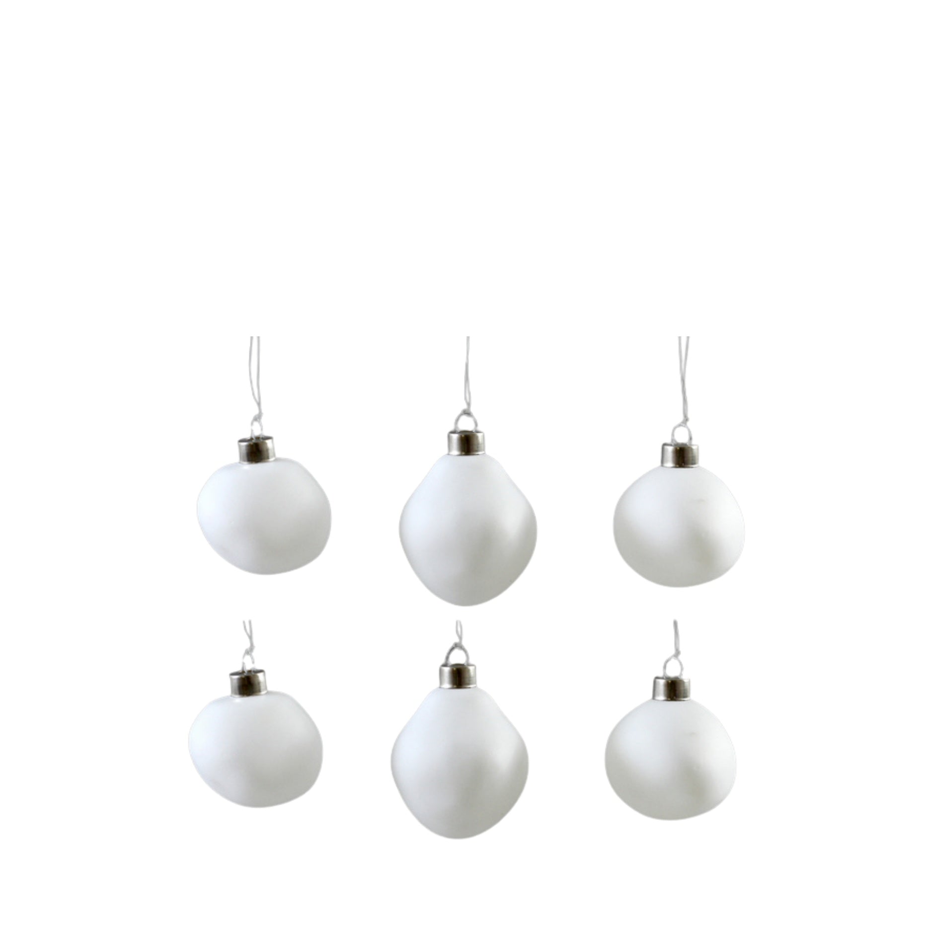 Organische Christbaumkugeln im Set – 6 Stück